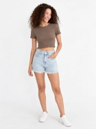 Mocha Ribbed Crop Top