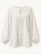 Free People Broderie Puff Sleeved