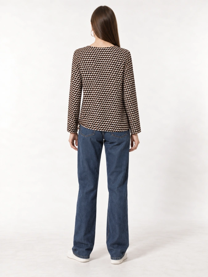 Camel Brown Long Sleeve Top