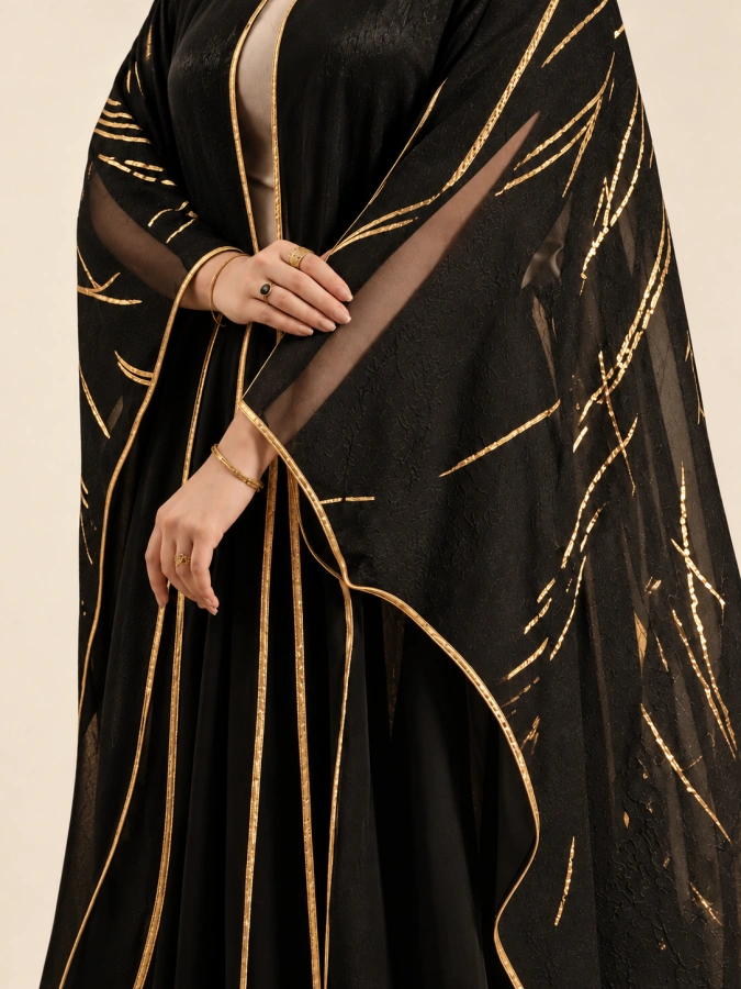 Golden Streak Abaya