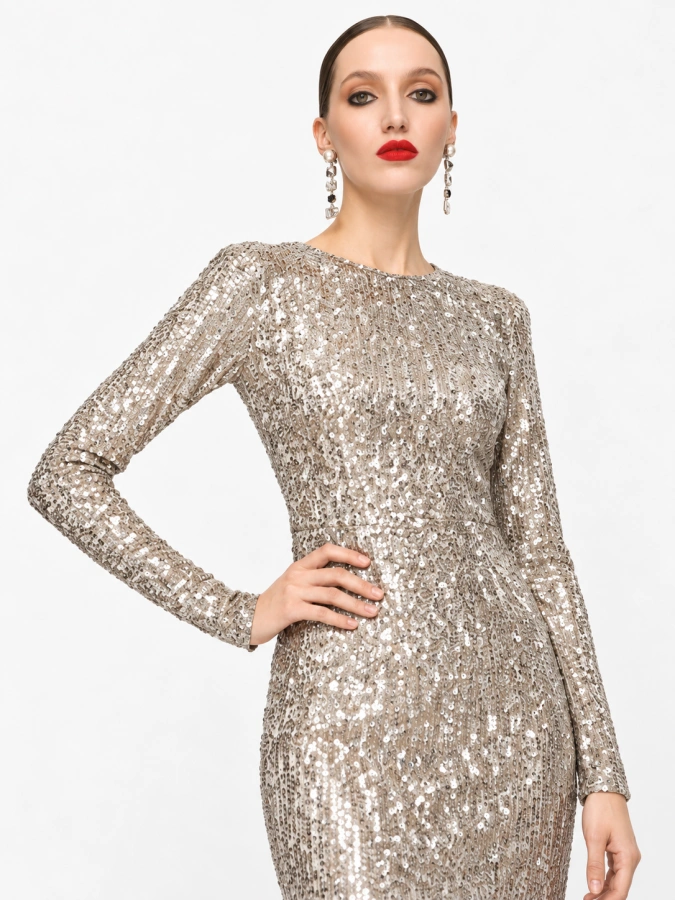 Dolce&Gabbana Ivory Sequin Dress