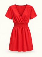 Elastic v-dress