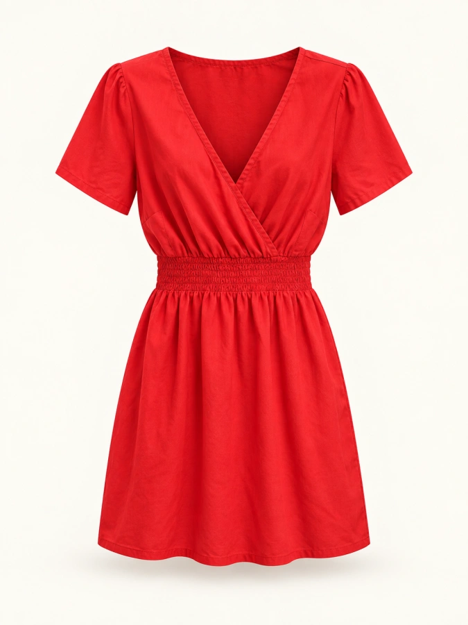 Elastic v-dress