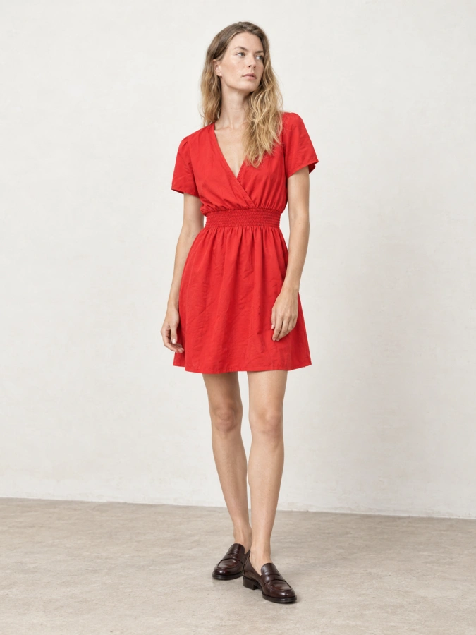 Elastic v-dress