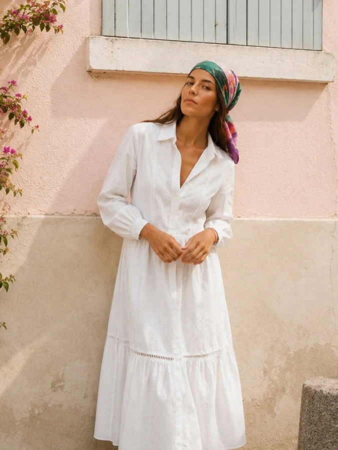Zara Trimmed Midi Dress