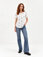 Loft White Floral Top