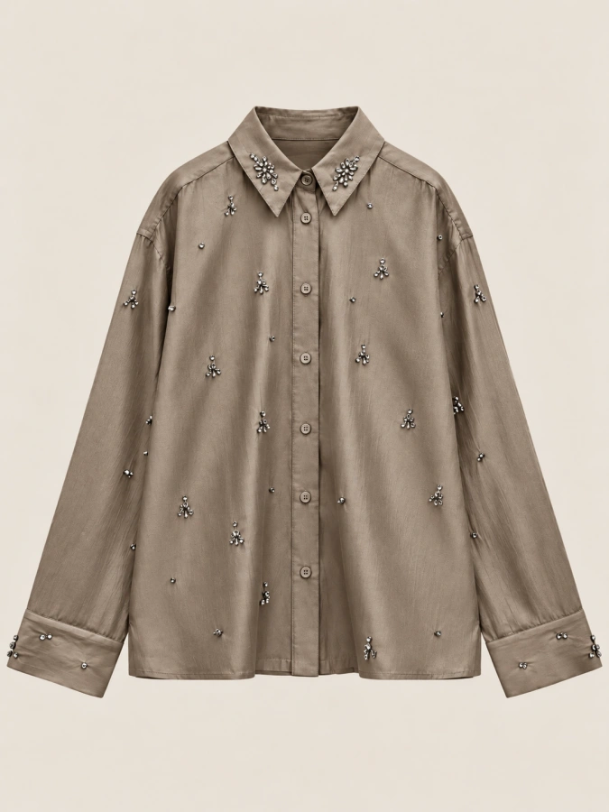 Zara Diamond Rhinestone Shirt