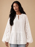 Free People Broderie Puff Sleeved