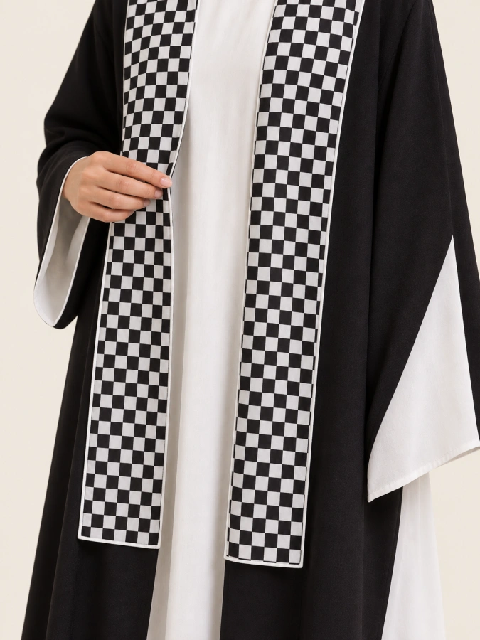 Monochrome Chess Abaya
