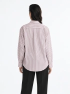 H&M Mauve Stripped Oversize Shirt