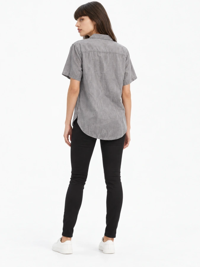 Levis light Denim Grey Short Sleeve Shirt
