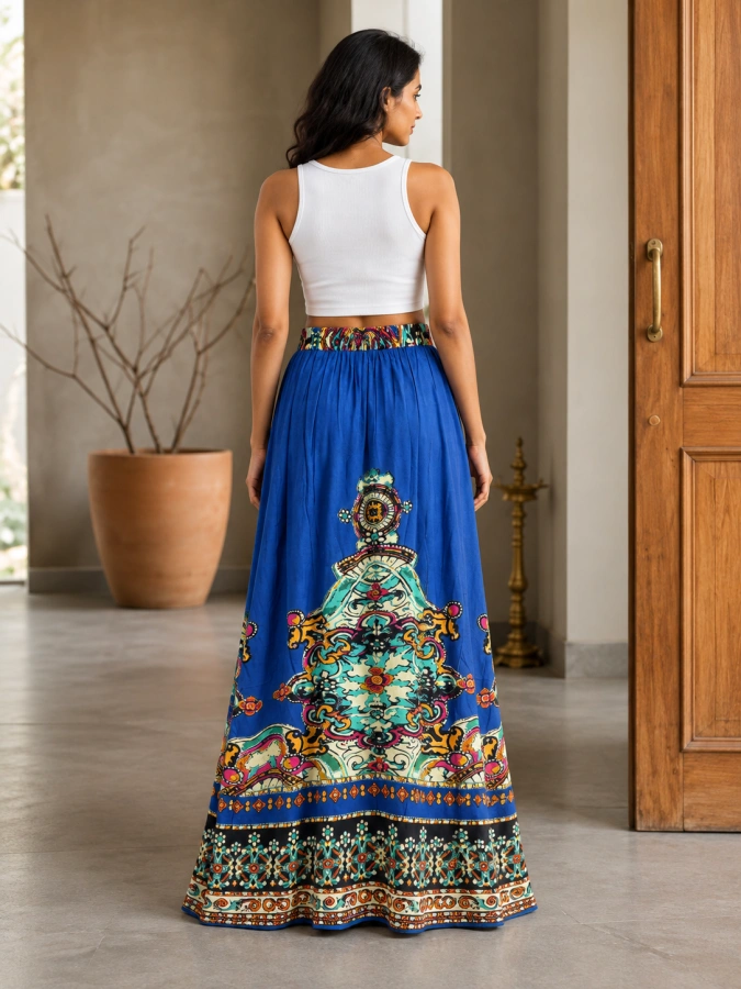 Aura Boho Maxi Skirt