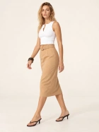 Sateen Skirt With Belt