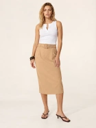 Sateen Skirt With Belt