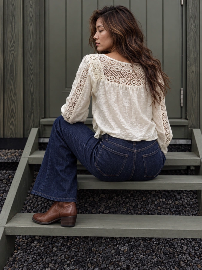 American Rag cream Blouse