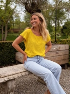 Forever 21 Yellow Cut top