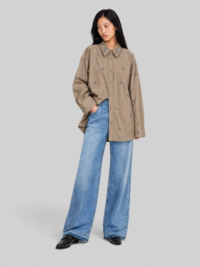 Zara Diamond Rhinestone Shirt