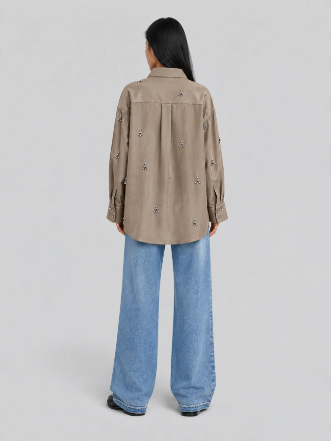 Zara Diamond Rhinestone Shirt