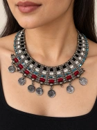 Tribal Coin Statement Necklace