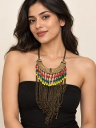 Boho Fringe Chain Necklace