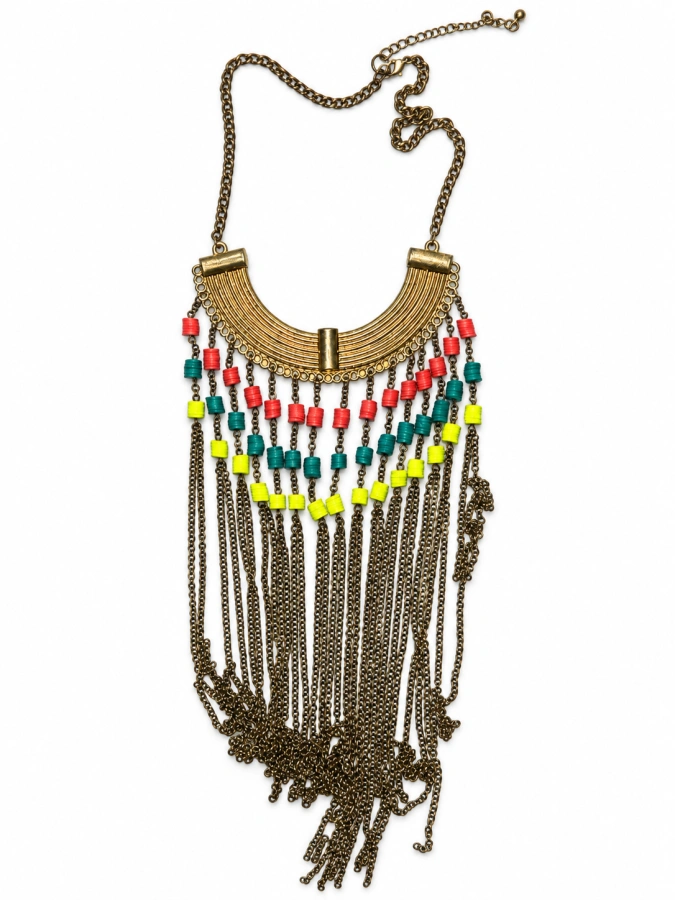 Boho Fringe Chain Necklace