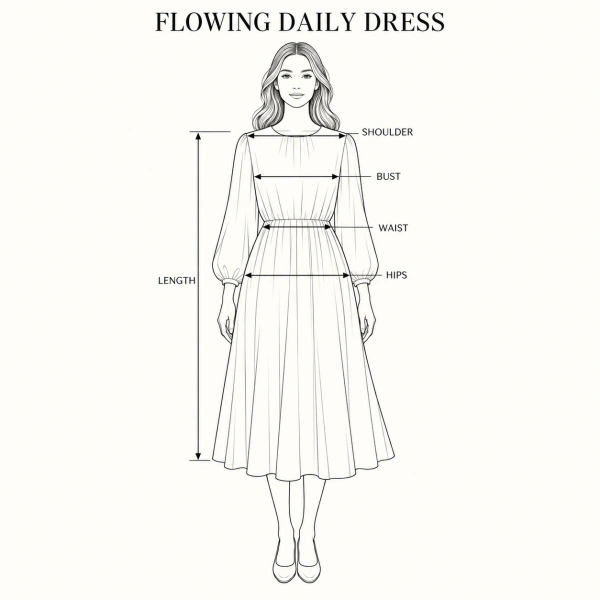 Flowing Daily Dresses Size Guideline