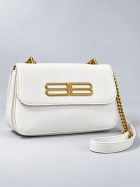 Balenciaga Gossip Chain Wallet white leather