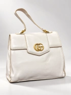 Gucci white leather bag
