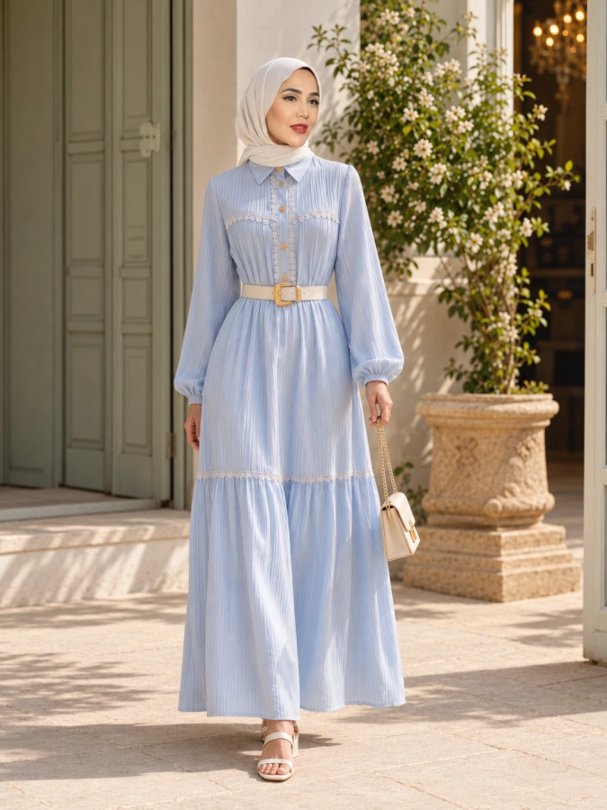 Up Collection Hejabi Blue Dress