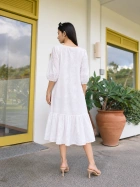 Zara Cutwork Embro Dress
