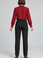 Promod Roman Red  Ruffle Neck Blouse