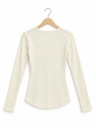 Helen Ribbed Top Cream