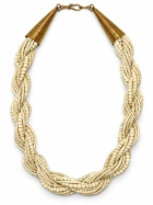 Indian Ivory Twist Beaded Necklace