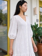 Zara Cutwork Embro Dress