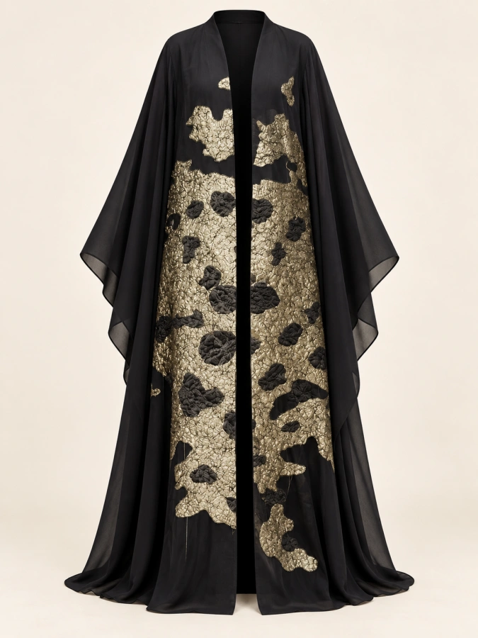 Golden Bloom Abaya