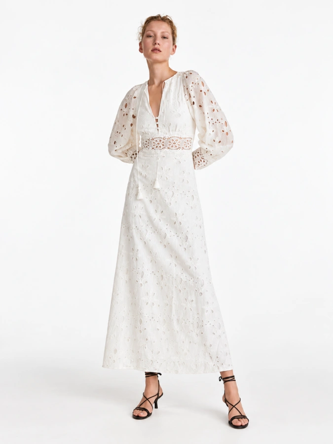 Zara Broderie Angalis Dress