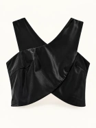 Bebe Plus Velvet Wrap Top