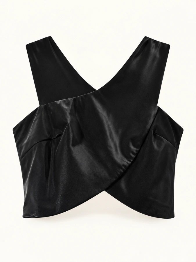Bebe Plus Velvet Wrap Top