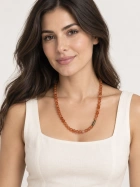 Warm Amber Beaded Necklace