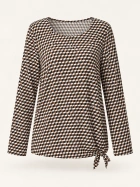 Camel Brown Long Sleeve Top