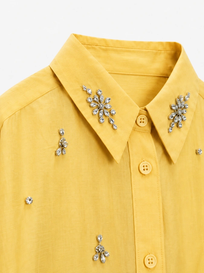 Zara Yellow&Black and Jewelled Front