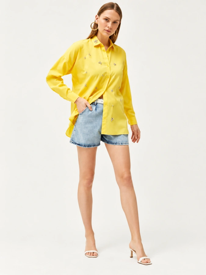 Zara Yellow&Black and Jewelled Front