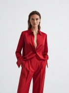 Hailey Silk Shirt In Red