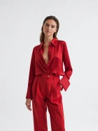 Hailey Silk Shirt In Red