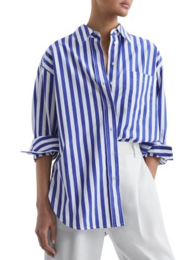 Georgia Boxy Shirt Oversize B&W