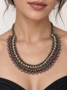 Ornate Antique-Silver Bib Necklace