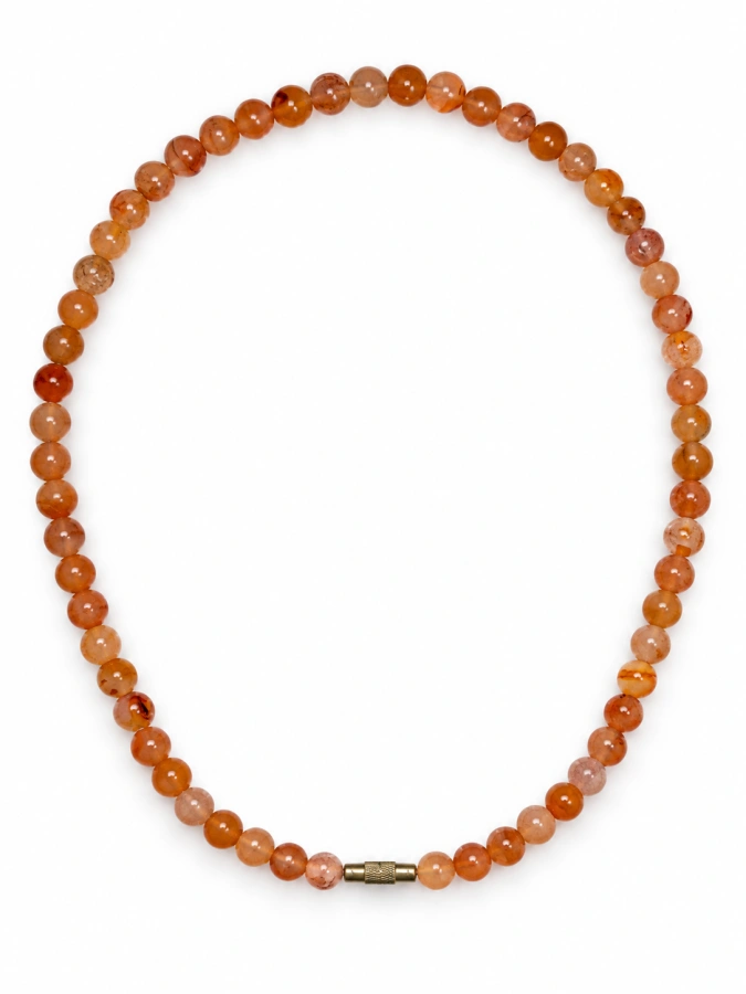 Warm Amber Beaded Necklace