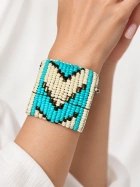 Indian Turquoise Tribal Beaded Cuff